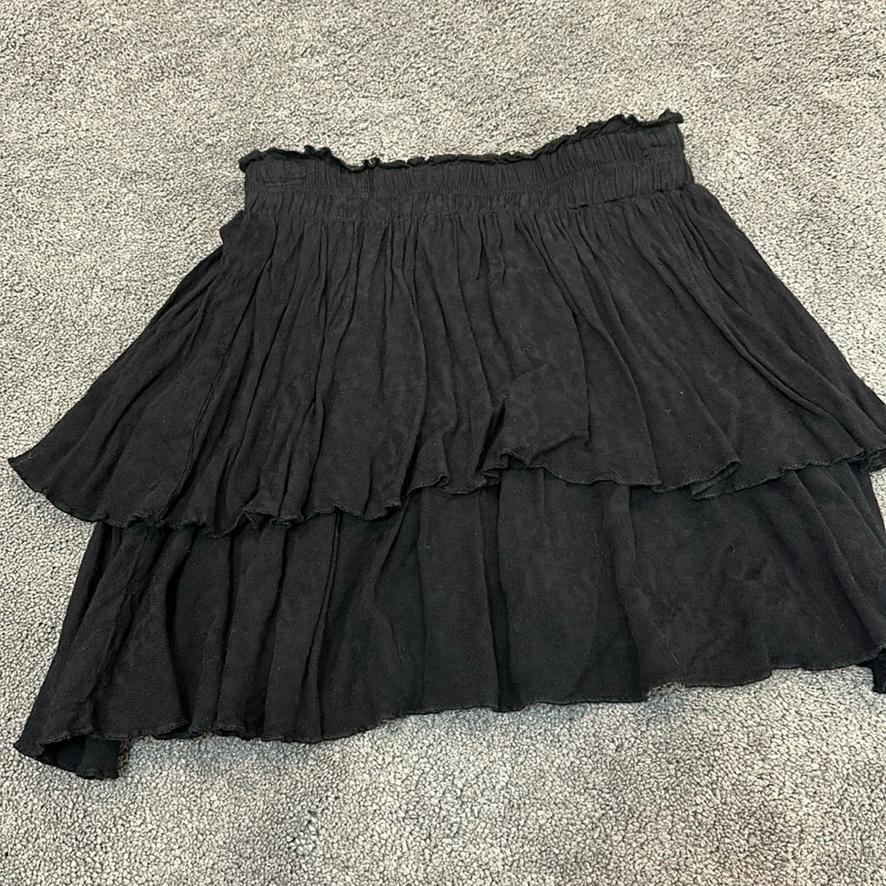 Black leopard print skirt size small